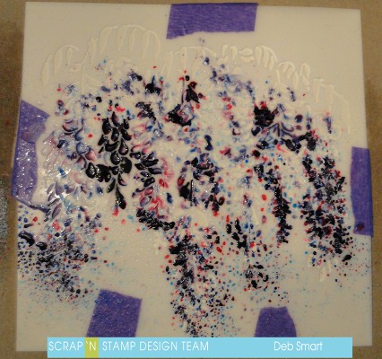 Stencil with Nuvo Shimmer Powders