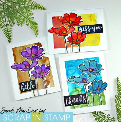 Alcohol Ink Backgrounds for Scrap 'N Stamp