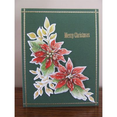 Products Used:
3D Precut Sheet - Poinsettia, Holly & Christmas Rose
Outline Stickers - 1016 - Decorative Lines
