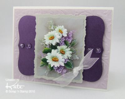 3D Print - Purple & White Flowers
Products used:
3D Print - Purple & White Flowers
Spellbinders Nestabilities Label Eight
Spellbinders Deckled Rectangles - Small & Large
Cuttlebug Embossing Folder - Victoria
Keywords: card, spellbinders, cuttlebug