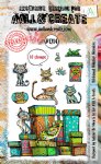 AALL and Create - A6 Stamp Set - Ribboned Whisker Wonders