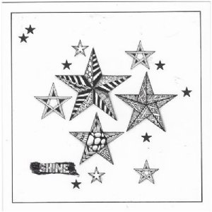 AALL & Create - Stencil - 6" x 6" - #126 - Lotza Starz