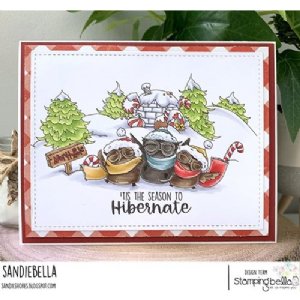 Stamping Bella - Cling Stamp - Three Owls Caroling