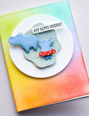 Poppystamps - Die - Whittle Floating Hippo