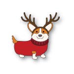 Poppystamps -Die - Holiday Corgie