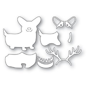 Poppystamps -Die - Holiday Corgie