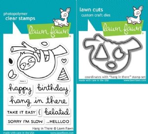 Lawn Fawn - Clear Stamps & Die - Hang In There
