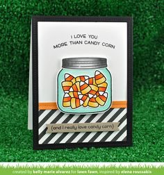 Lawn Fawn - Clear Stamps - How You Bean? Candy Corn Add-On