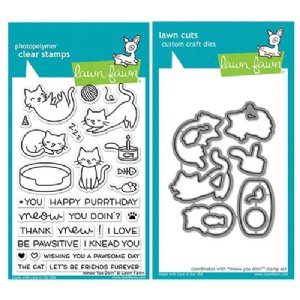 Lawn Fawn - Clear Stamps & Die - Meow You Doin