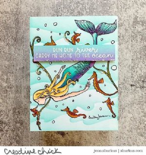 Colorado Craft Company - Clear Stamp - Mermaid & Seahorses