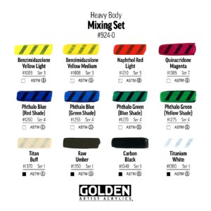 GOLDEN - HEAVY BODY ACRYLIC - MIXING SET/1