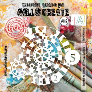 AALL & Create - Stencil - 6" x 6" - #115 - Spiral Checked