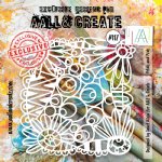 AALL & Create - Stencil - 6" x 6" - #117 - Petals & Pods