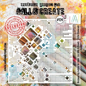 AALL & Create - Stencil - 6" x 6" - #124 - Lotza Diamondz