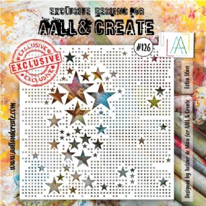 AALL & Create - Stencil - 6" x 6" - #126 - Lotza Starz