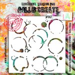 AALL & Create - Stencil - 6" x 6" - #147 - Coffee Stains