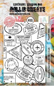 AALL & Create - Clear Stamp Set, #895 - Passport Stamps