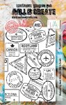 AALL & Create - Clear Stamp Set, #895 - Passport Stamps