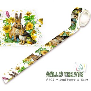 AALL and Create - Washi Tape - #102 - Sunflower & Hare