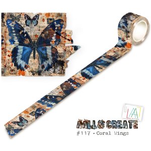 AALL and Create - Washi Tape - #117 - Coral Wings