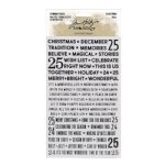 Tim Holtz - Embellishments - Remnant Rubs Tiny Text Christmas 2021