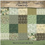 Tim Holtz - Paper 12X12 - Palette Collection Green