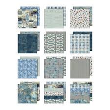 Tim Holtz - Paper 12X12 - Palette Collection Blue