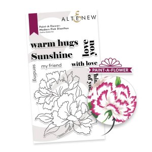 Altenew - Stamps - Paint-A-Flower: Modern Pink Dianthus