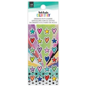 American Crafts - Embossed Puffy Stickers - Color Study
