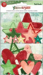 Vicki Boutin - Chipboard Stickers - Warm Wishes - Stars & Hearts