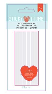 American Crafts - Sticky Thumb-Clear Mini Glue Sticks