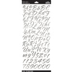American Crafts - Embellishments - Brush Stroke Silver Large Alphabet 