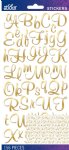 American Crafts - Embellishments - Brush Stroke Gold Large Alphabet 