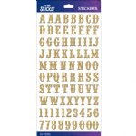 American Crafts - Embellishments - Carnival Gold Alphabet Small
