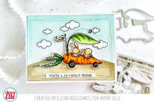 Avery Elle - Clear Stamp - Carrot Car
