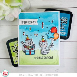 Avery Elle - Clear Stamp - Birthday Paw-ty
