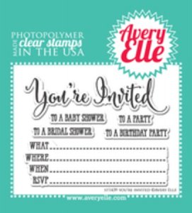 Avery Elle - Clear Stamp - You're Invited