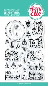 Avery Elle - Clear Stamp - Merry Circle Tags