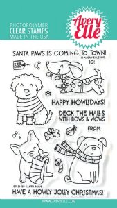 Avery Elle - Clear Stamp - Santa Paws