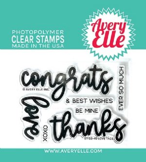 Avery Elle - Clear Stamp - Love Tags