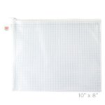 Avery Elle - Storage -  Small White Zipped Vinyl Mesh Pouch 