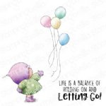 Stamping Bella - Cling Stamp - Bundle Girl with Balloons