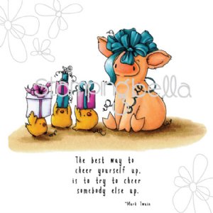 Stamping Bella - Cling Stamp - Petunia Thinks She'S A Prezzie