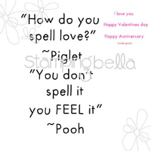 Stamping Bella - Cling Stamp - How Do You Spell Love