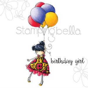 Stamping Bella - Cling Stamp - Tiny Townie Blossom Loves Balloons