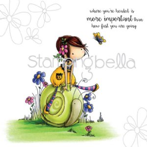 Stamping Bella - Cling Stamp - Tiny Townie Sally And Her Snail