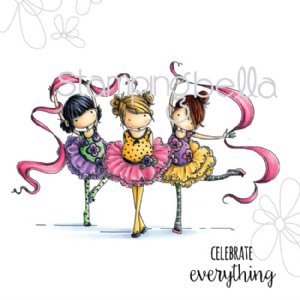 Stamping Bella - Cling Stamp - Tiny Townie Dancers Lia Zia And Pia