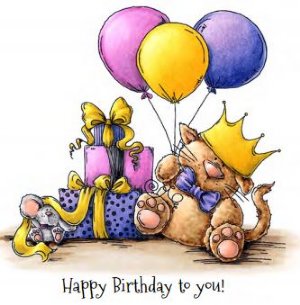 Stamping Bella - Cling Stamp - Sanford The Birthday Stuffie