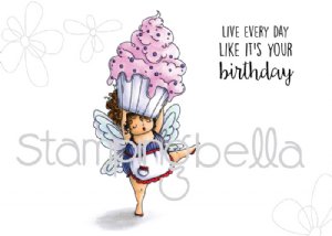 Stamping Bella - Cling Stamp - Edna With A Cupcake On Top (2 Stamps)