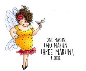 Stamping Bella - Cling Stamp - Edna Needs A Martini